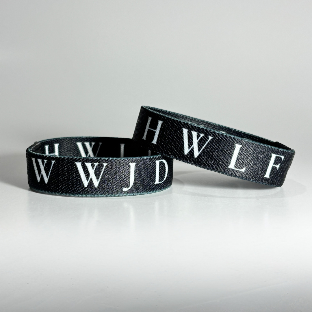 WWJD / HWLF Black Reversible Bracelet
